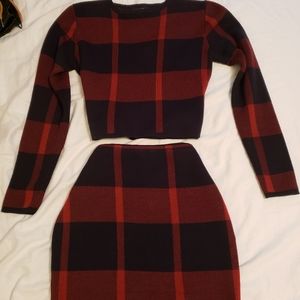 H&M plaid matching set co-ord